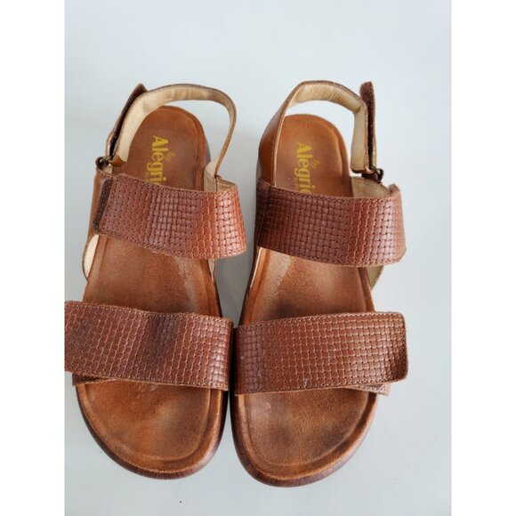 ALGERIA Bailee Brown Leather Sandals Womens Shoes BAI-7463 Size 40 US 9.5-10 - Picture 2 of 13